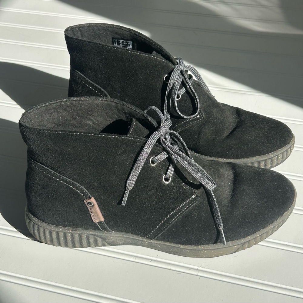 Clarks Magnolia Charm Ankle Boot Women Black Suede 8.5